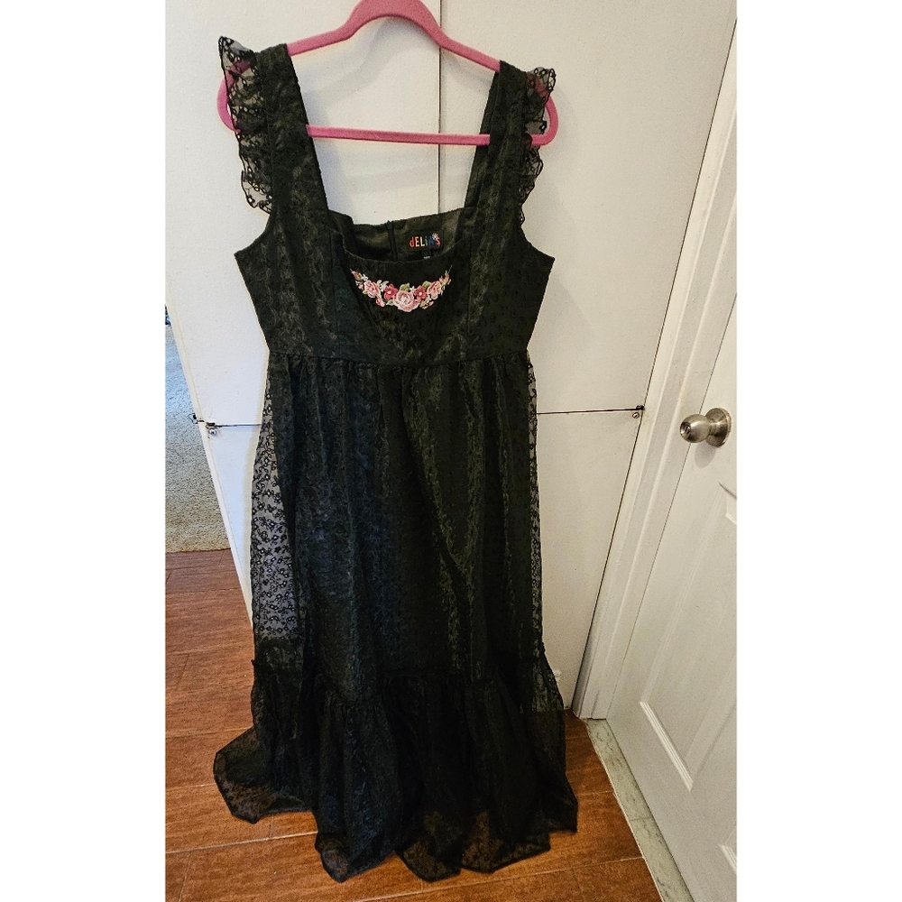 Dolls Kill Delia*s FEELIN' FEMME MAXI DRESS XL NWT